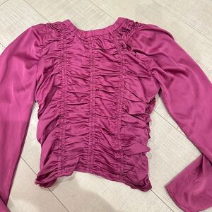 Women's Pink Ruched Top worn once
